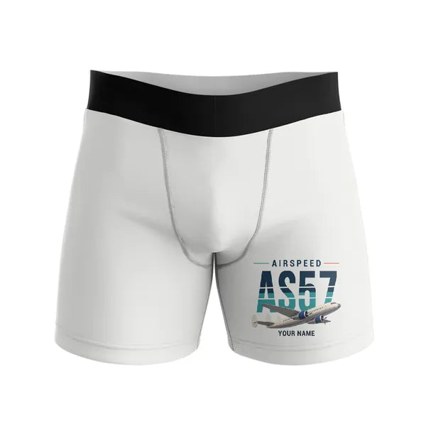 Airspeed AS.57 Ambassador - Men Boxers - Original + Name - White