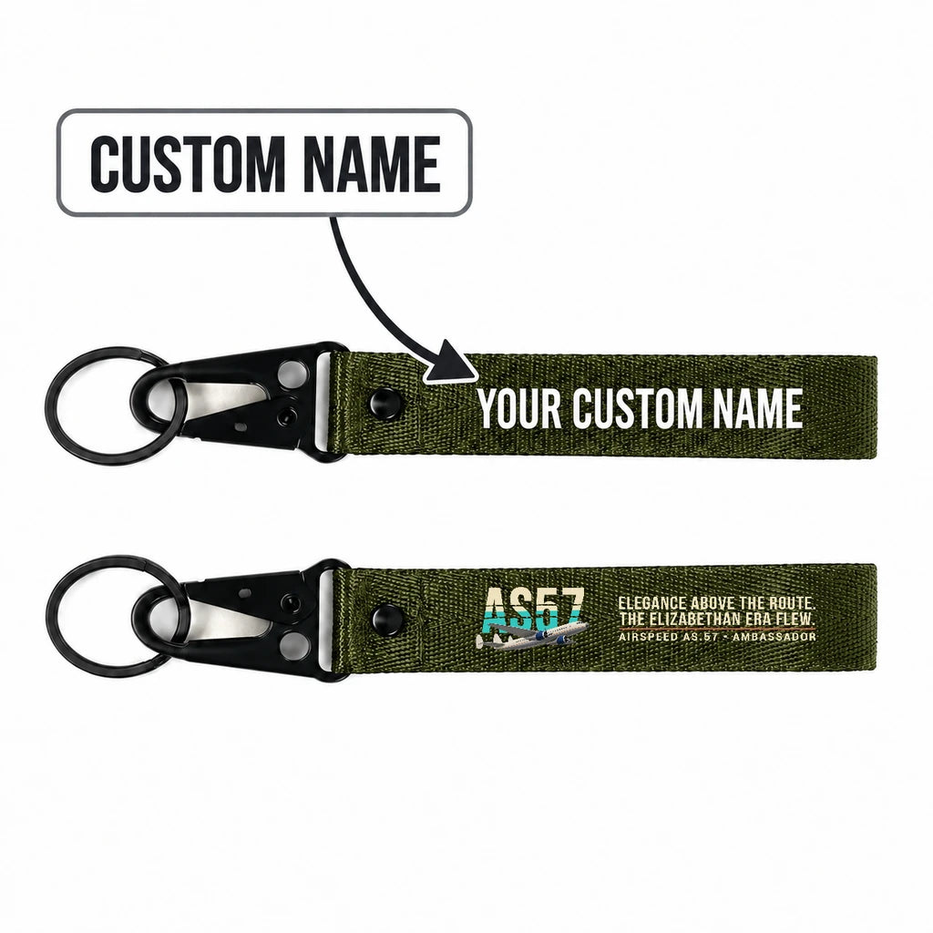 Airspeed AS.57 Ambassador Hawk-Shaped Key Chains - Dark Green - Original - Personalized