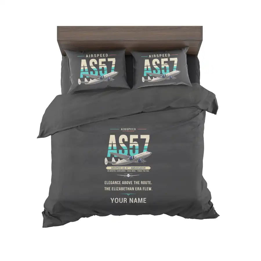 Airspeed AS.57 Ambassador - Original + Name - Bedding Set - Black