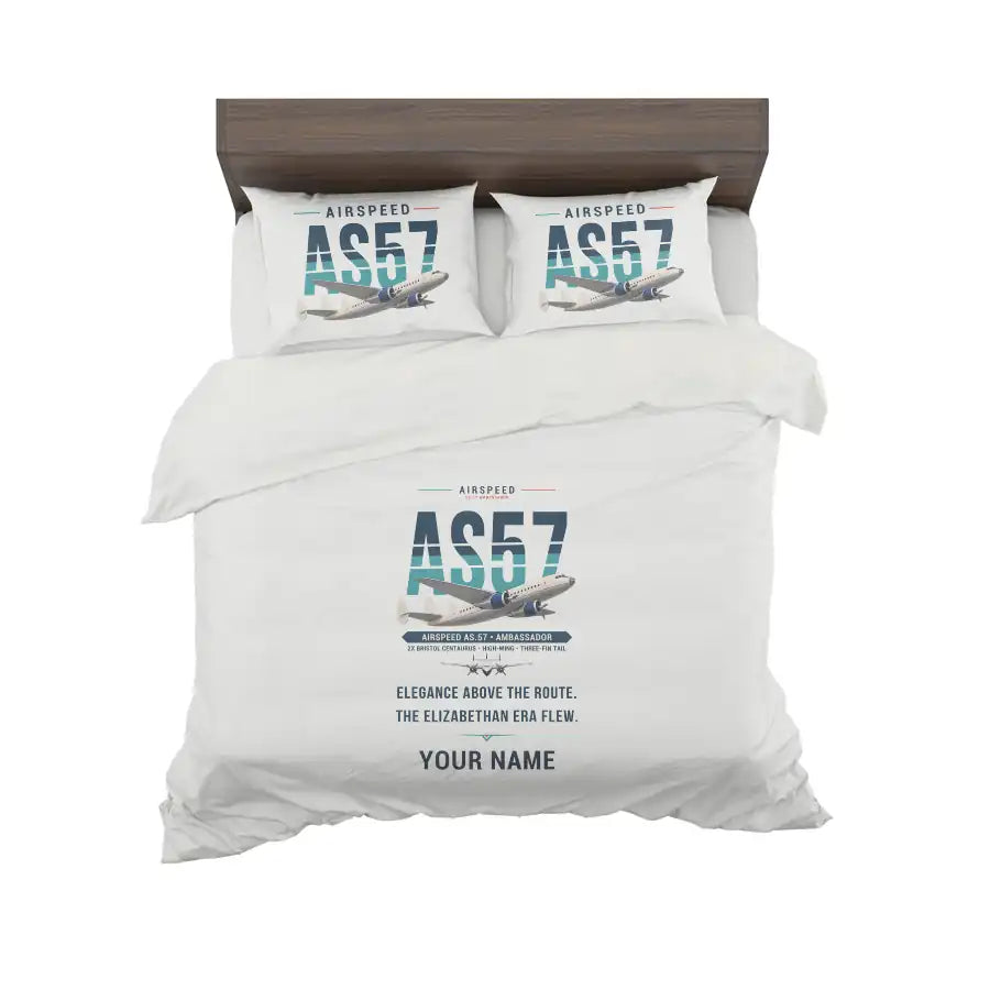 Airspeed AS.57 Ambassador - Original + Name - Bedding Set - White