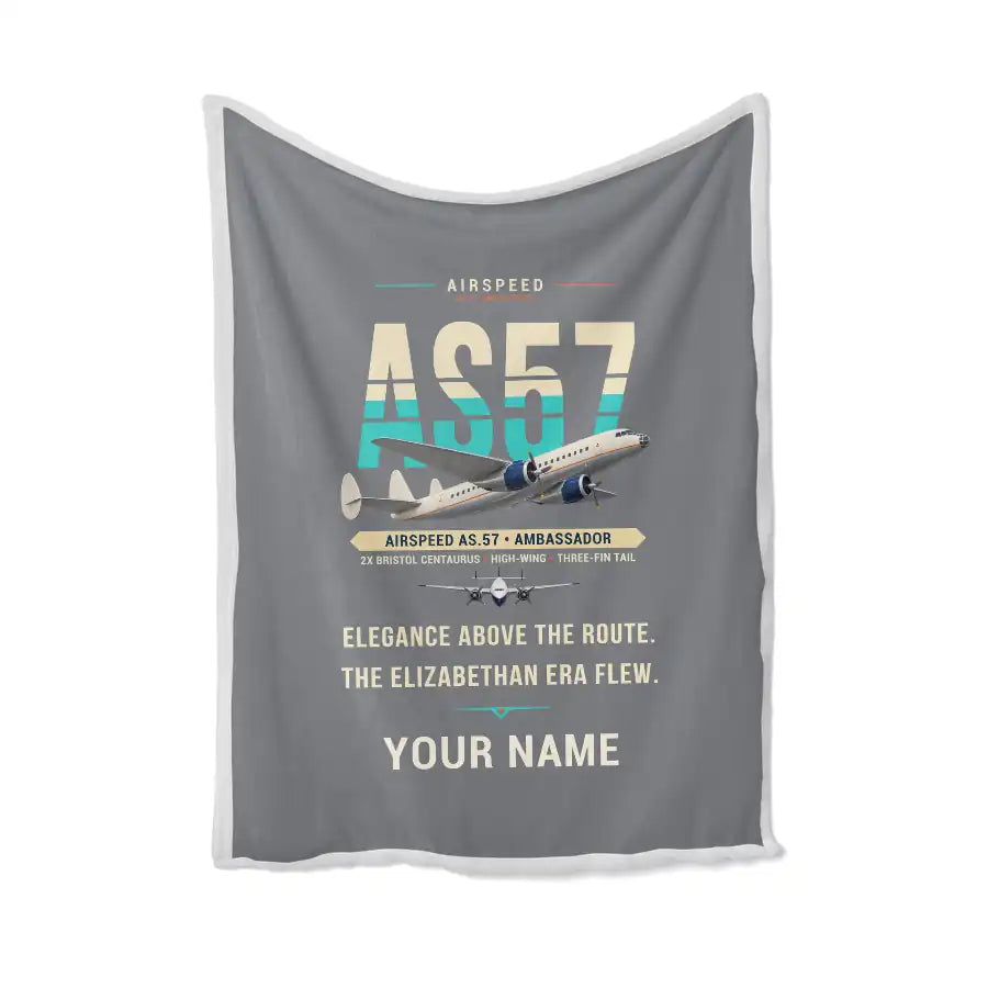 Airspeed AS.57 Ambassador - Original + Name - Blanket - Gray