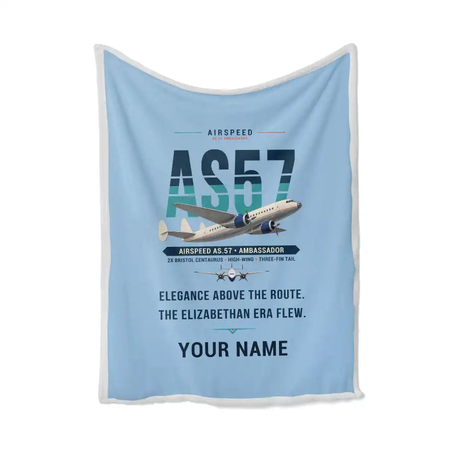 Airspeed AS.57 Ambassador - Original + Name - Blanket - Light Blue