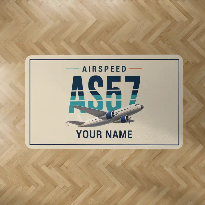 Airspeed AS.57 Ambassador - Original + Name - Rectangle Carpet - Beige