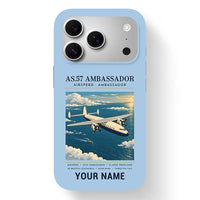 Thumbnail for Airspeed AS.57 Ambassador - Poster + Name - MagSafe iPhone 17 Pro - Light Blue