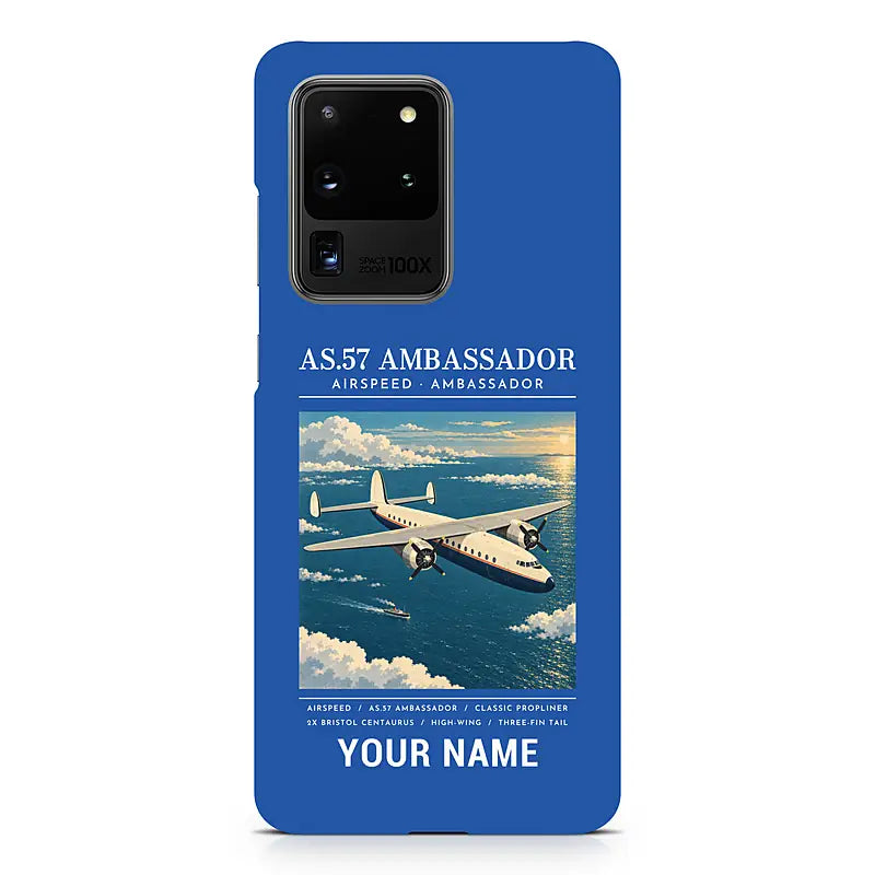 Airspeed AS.57 Ambassador - Poster + Name - Samsung Case - Blue