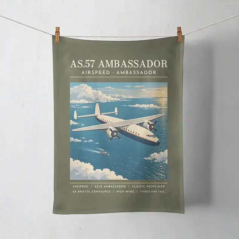 Airspeed AS.57 Ambassador - Poster - Towel - Green Army