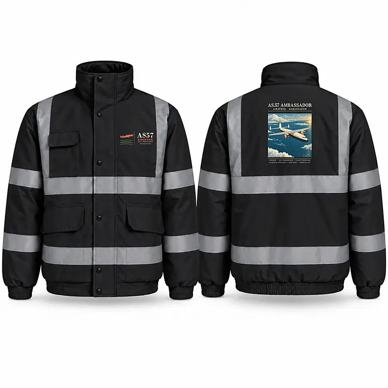 Airspeed AS.57 Ambassador Reflective Winter Jackets - Poster - Black