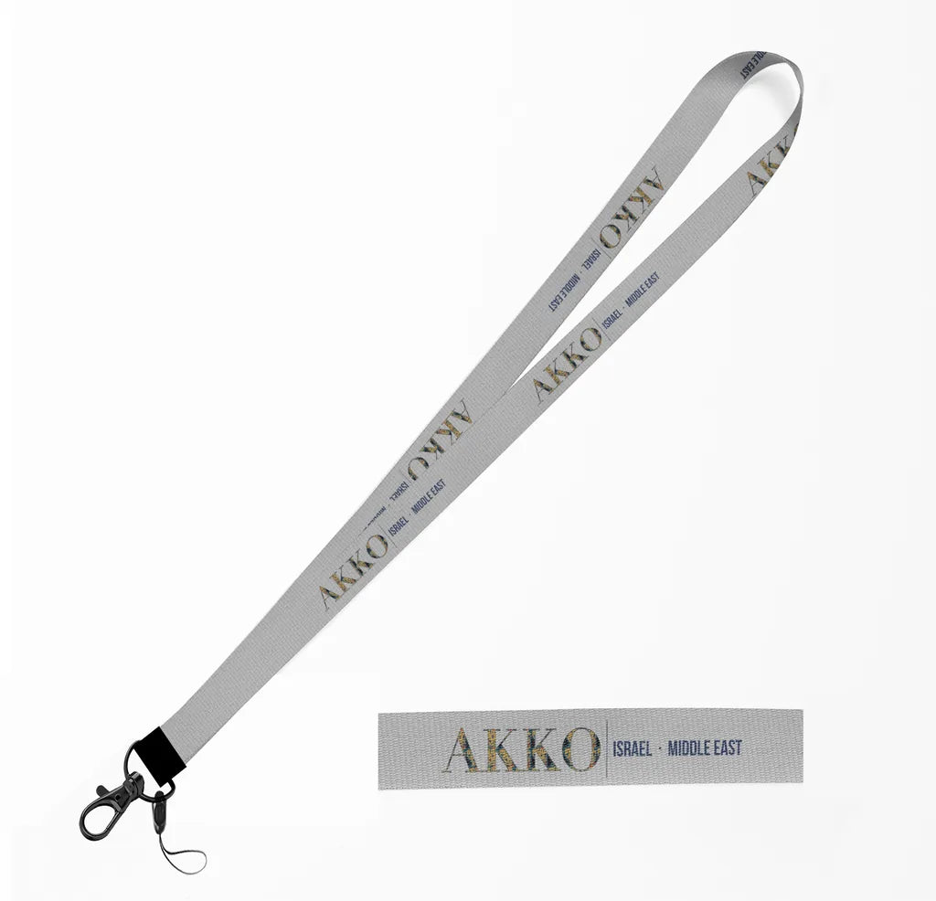 Akko City Series lanyard - light gray