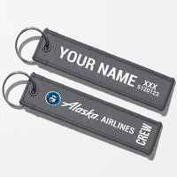 Thumbnail for Alaska Airlines Crew & Staff Tag Key Chains - Gray - Crew + Name
