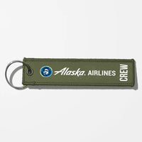 Thumbnail for Alaska Airlines Crew & Staff Tag Key Chains - Green Army - Crew