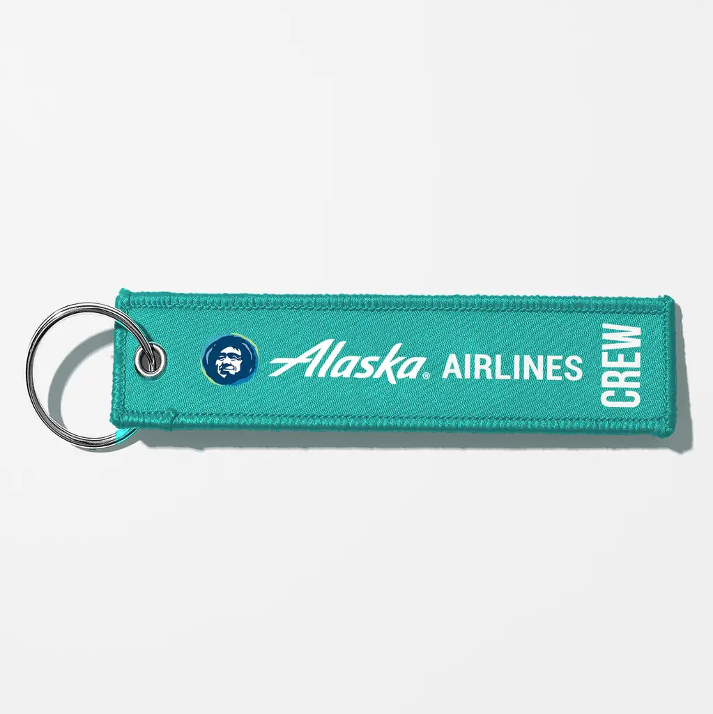 Alaska Airlines Crew & Staff Tag Key Chains - Turquoise - Crew
