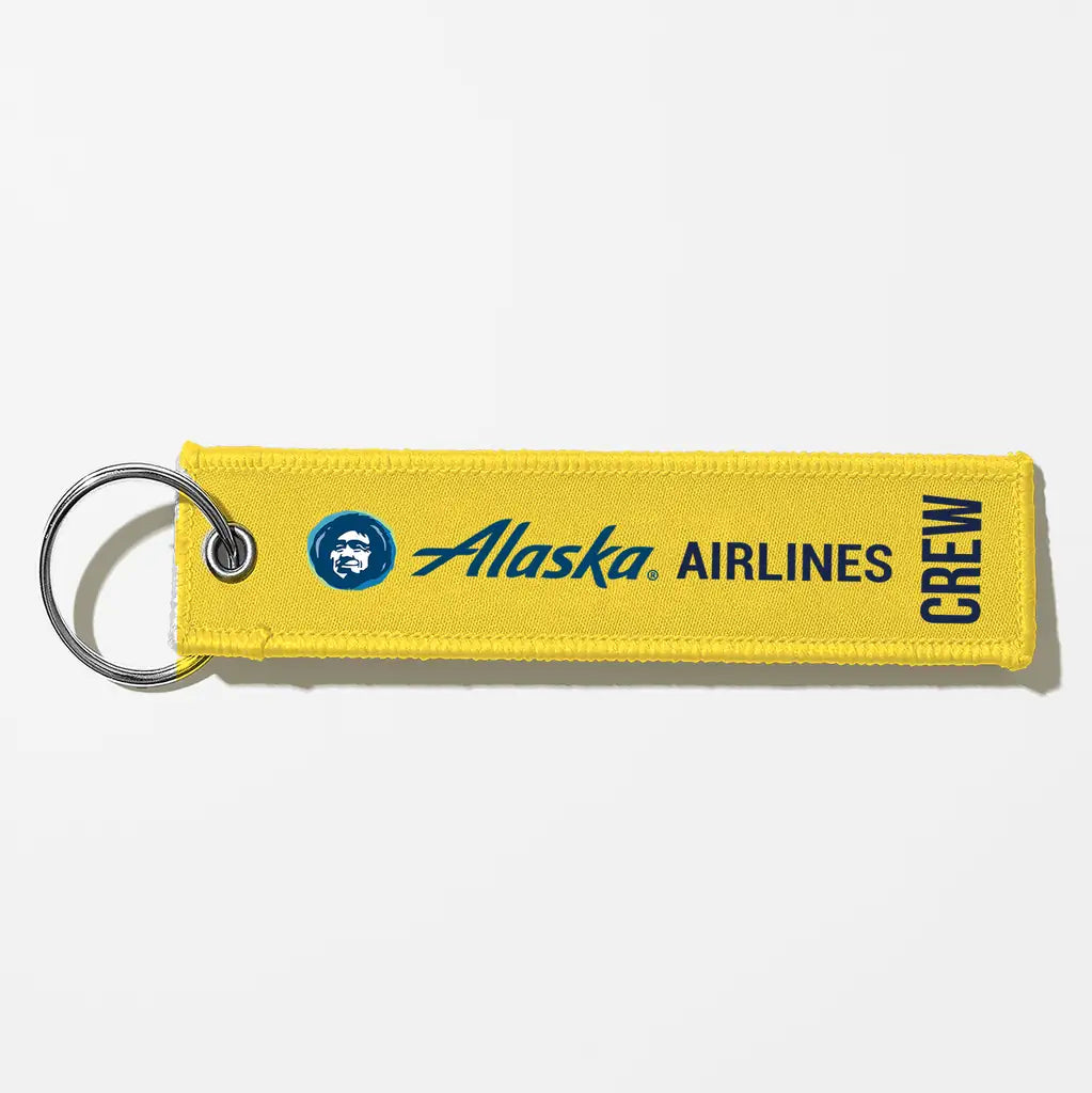 Alaska Airlines Crew & Staff Tag Key Chains - Yellow - Crew