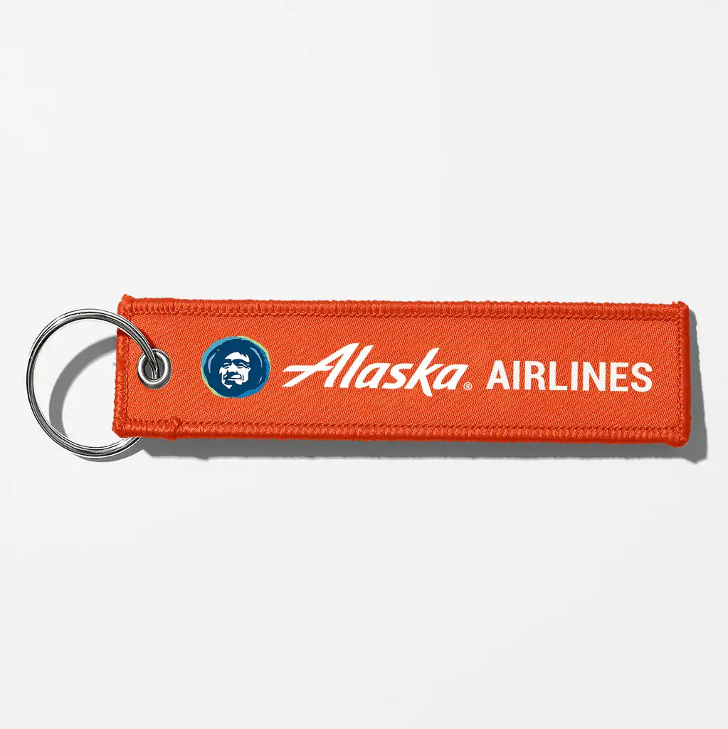 Alaska Airlines Crew & Staff Tag Key Chains - Orange