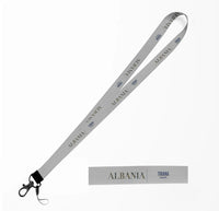 Thumbnail for Albania Country Series lanyard - light gray
