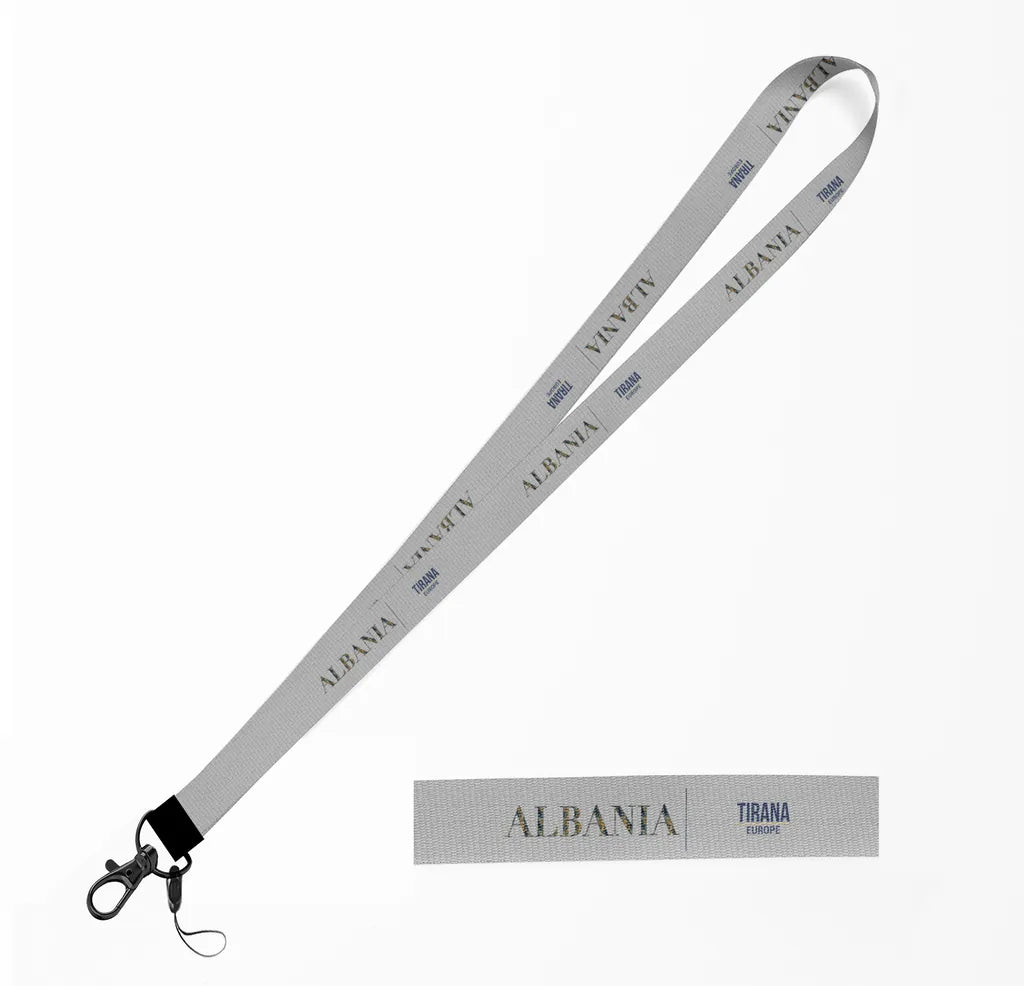 Albania Country Series lanyard - light gray