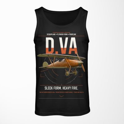 Albatros D.Va design on black tank top