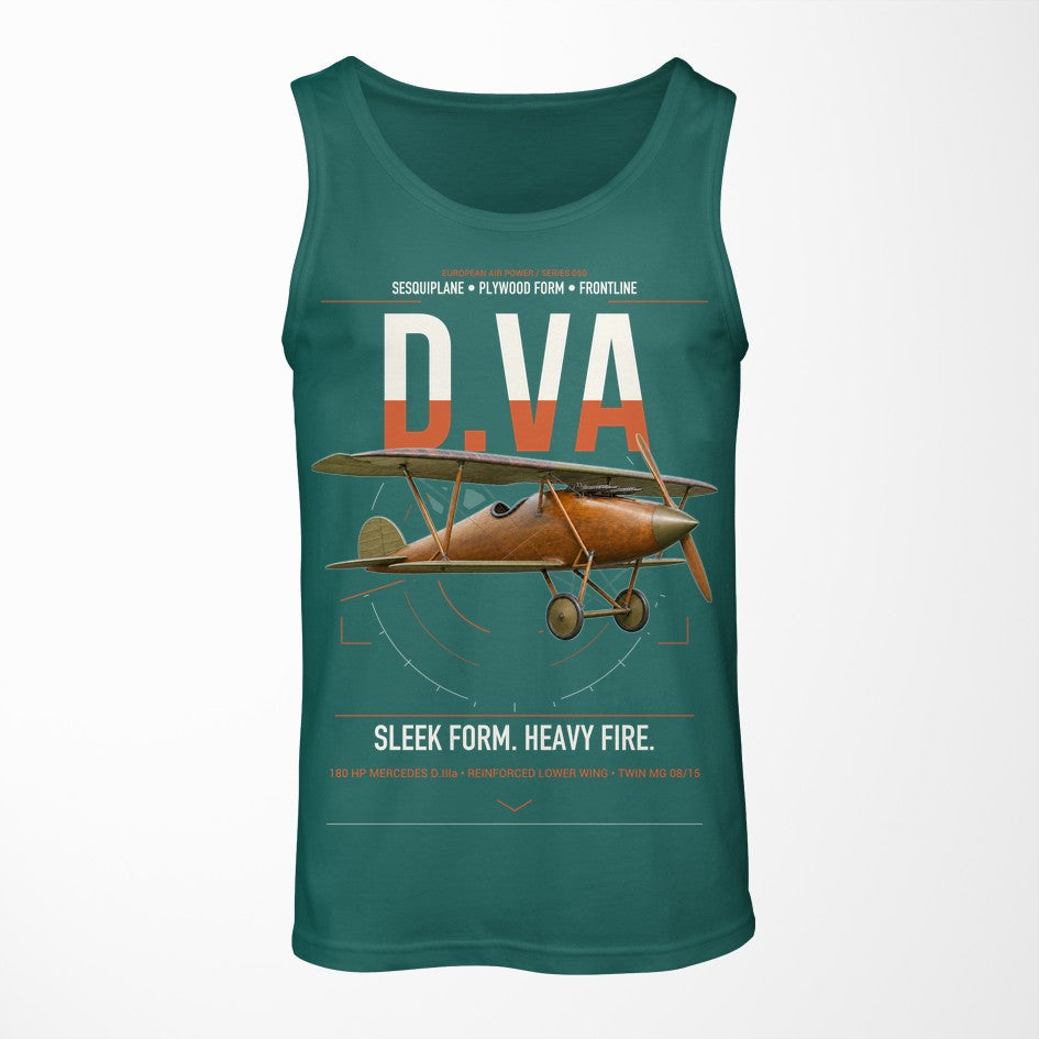 Albatros D.Va design on green tank top