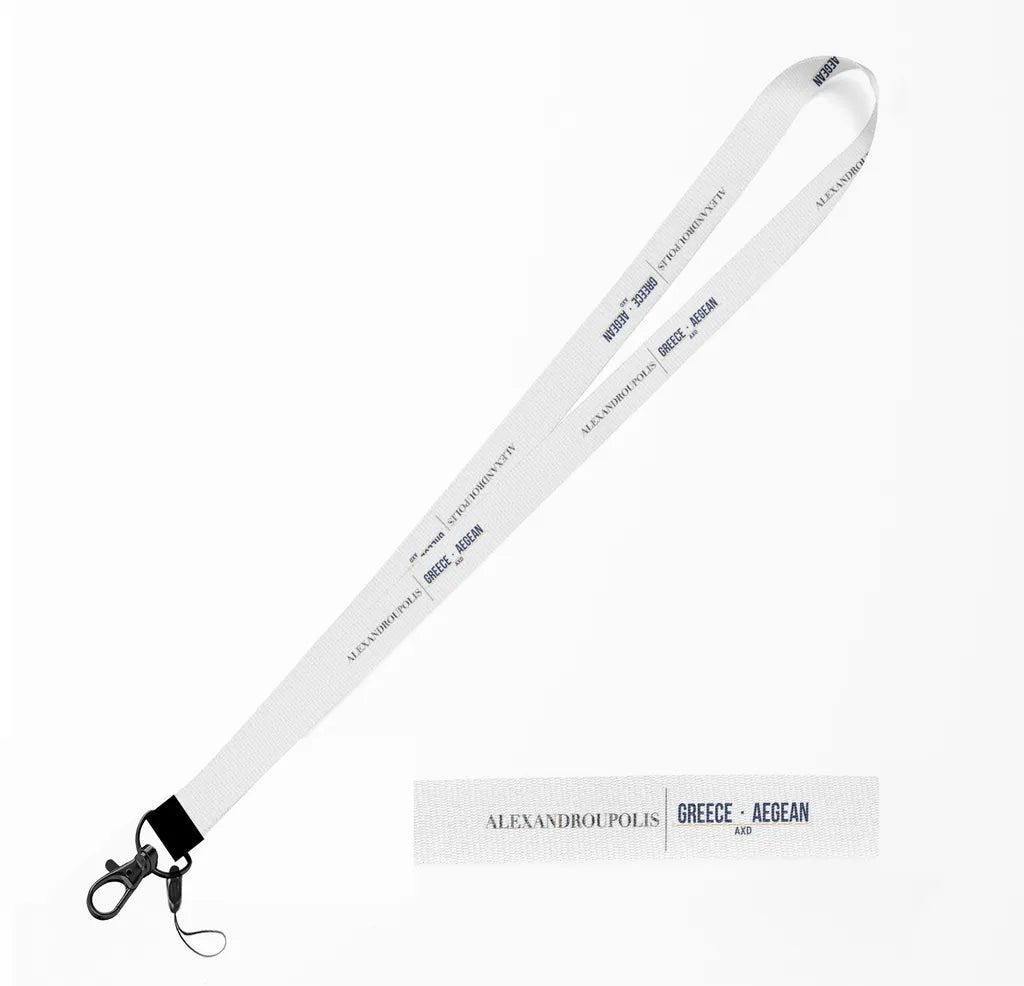 Alexandroupolis City Series lanyard - white