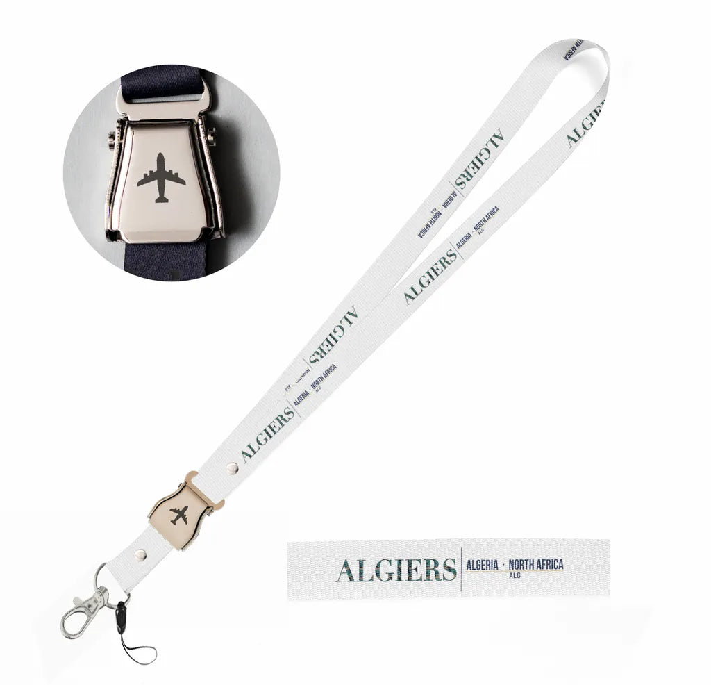 Algiers City Series seat belt lanyard - white