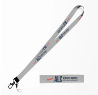 Thumbnail for Alicante-Elche Miguel Hernandez Airport (ALC) lanyard - light gray