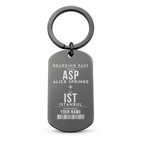 Thumbnail for Alice Springs Airport ASP - Key Chain - Customizable Boarding Pass - Black