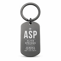 Thumbnail for Alice Springs Airport ASP - Key Chain - Original Design - Black