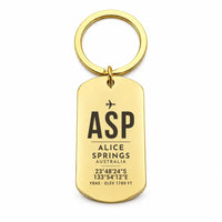 Thumbnail for Alice Springs Airport ASP - Key Chain - Original Design - Gold