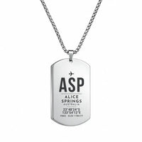 Thumbnail for Alice Springs Airport ASP - Necklace - Original Design - Silver