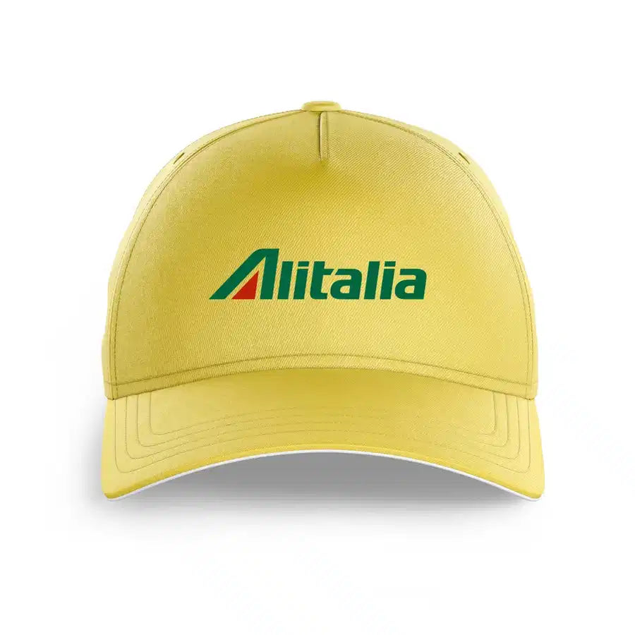 Alitalia Airlines printed hat - yellow