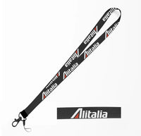 Thumbnail for Alitalia Airlines lanyard - black
