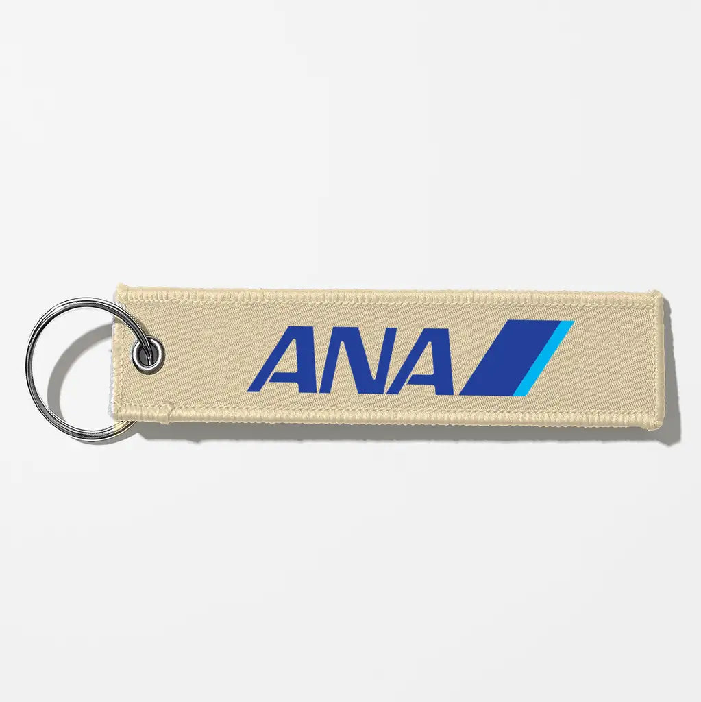 All Nippon Airways Crew & Staff Tag Key Chains - Beige