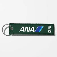Thumbnail for All Nippon Airways Crew & Staff Tag Key Chains - Dark Green - Crew