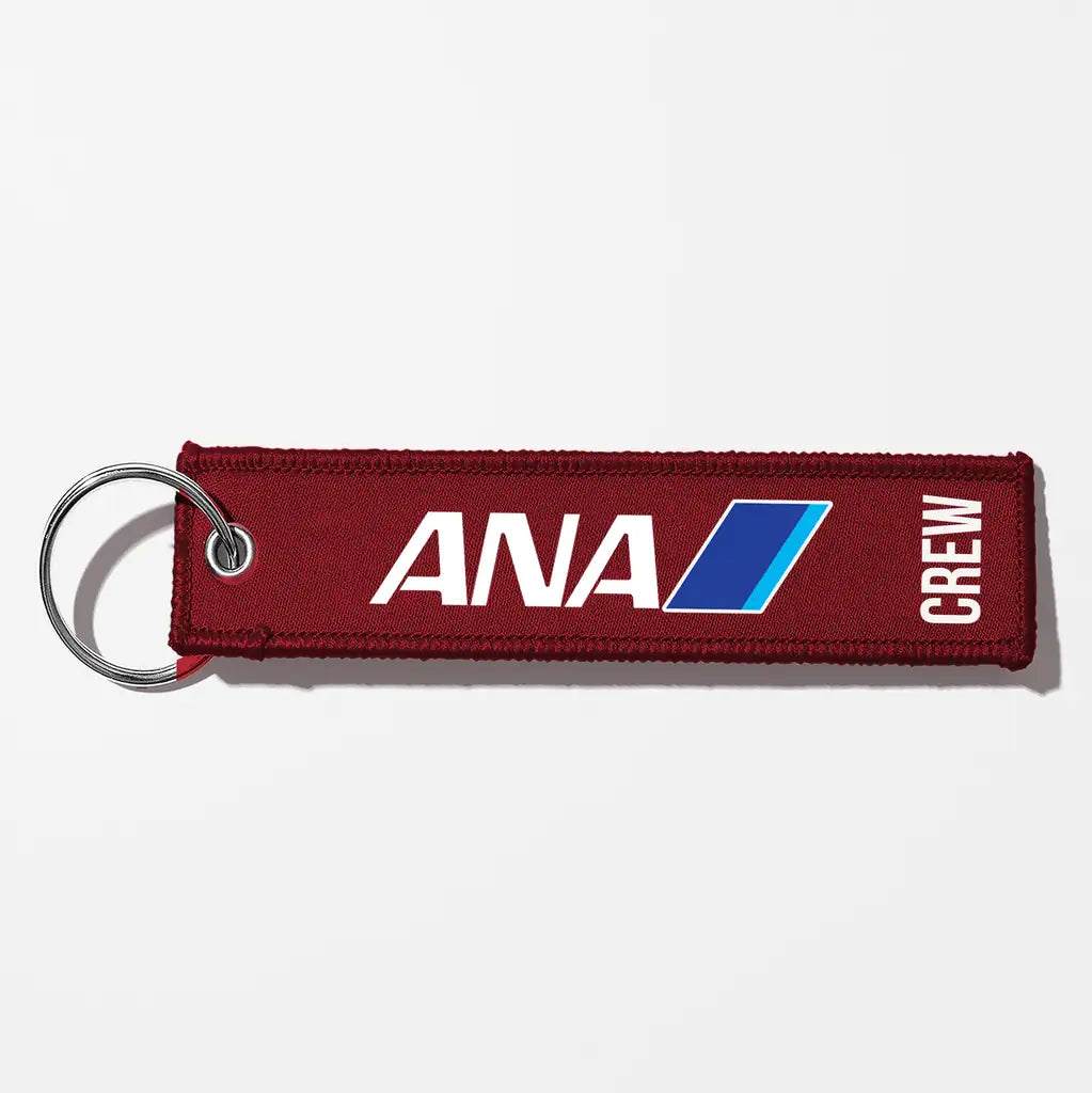 All Nippon Airways Crew & Staff Tag Key Chains - Dark Red - Crew