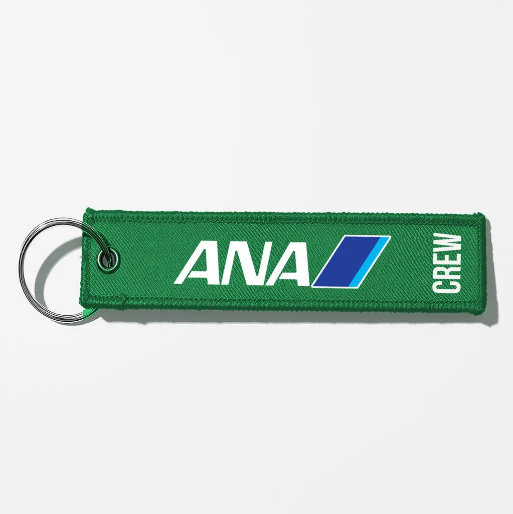 All Nippon Airways Crew & Staff Tag Key Chains - Green - Crew