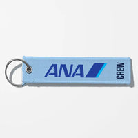 Thumbnail for All Nippon Airways Crew & Staff Tag Key Chains - Light Blue - Crew