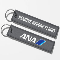 Thumbnail for All Nippon Airways Crew & Staff Tag Key Chains - Gray - Remove Before Flight