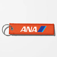 Thumbnail for All Nippon Airways Crew & Staff Tag Key Chains - Orange