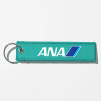Thumbnail for All Nippon Airways Crew & Staff Tag Key Chains - Turquoise