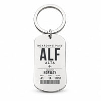 Thumbnail for Alta Airport ALF - Key Chain - Boarding Pass Style - Silver