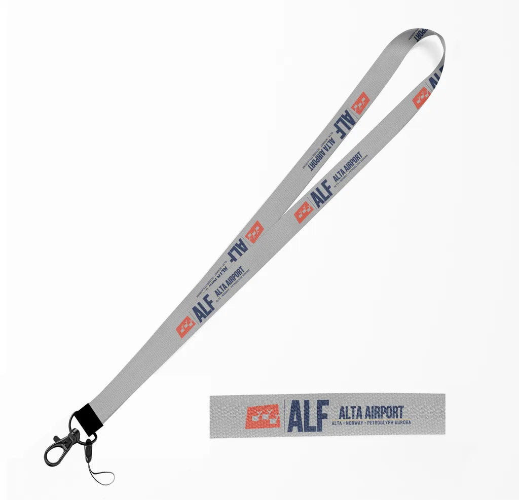 Alta Airport (ALF) lanyard - light gray