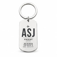 Thumbnail for Amami Airport ASJ - Key Chain - Original Design - Silver