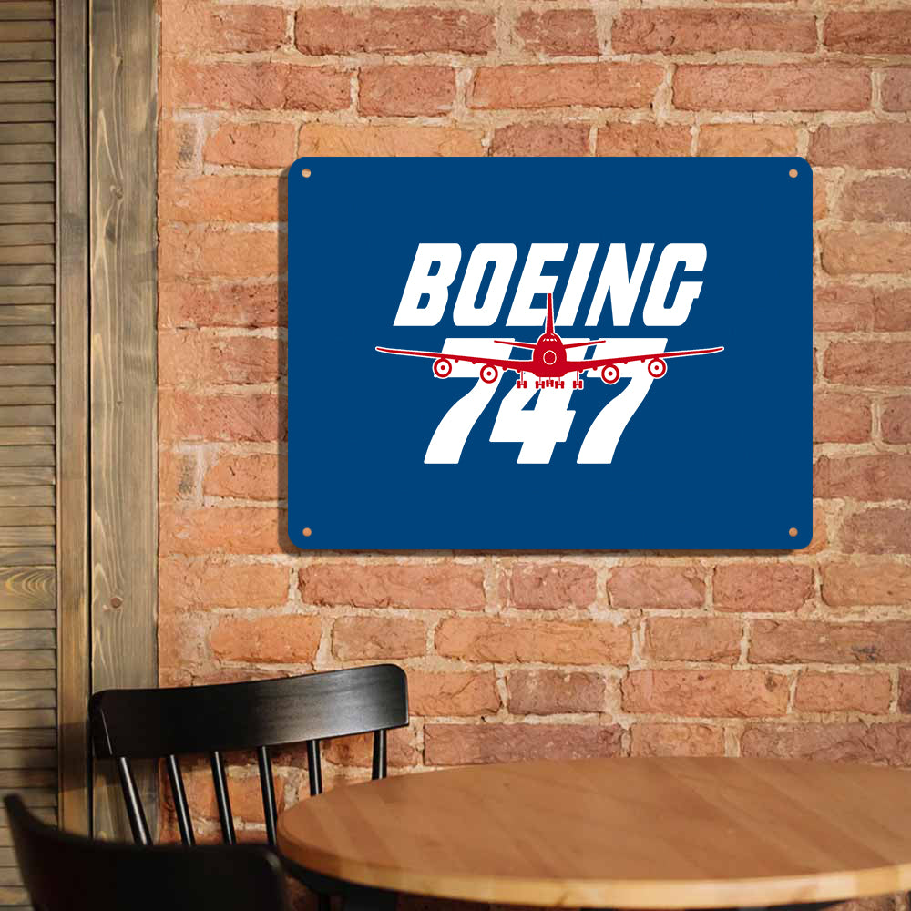 Amazing Boeing 747 Printed Metal Sign