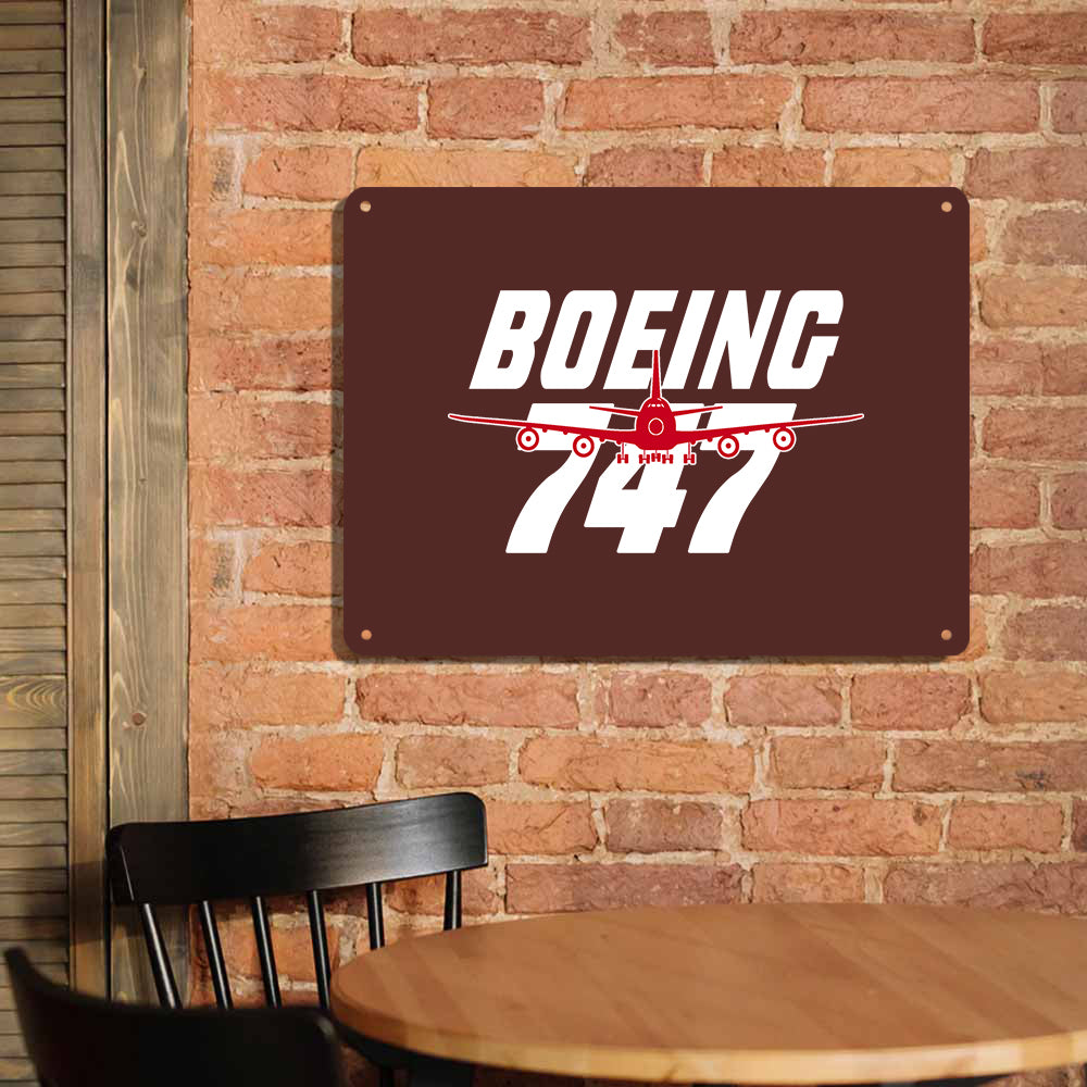 Amazing Boeing 747 Printed Metal Sign