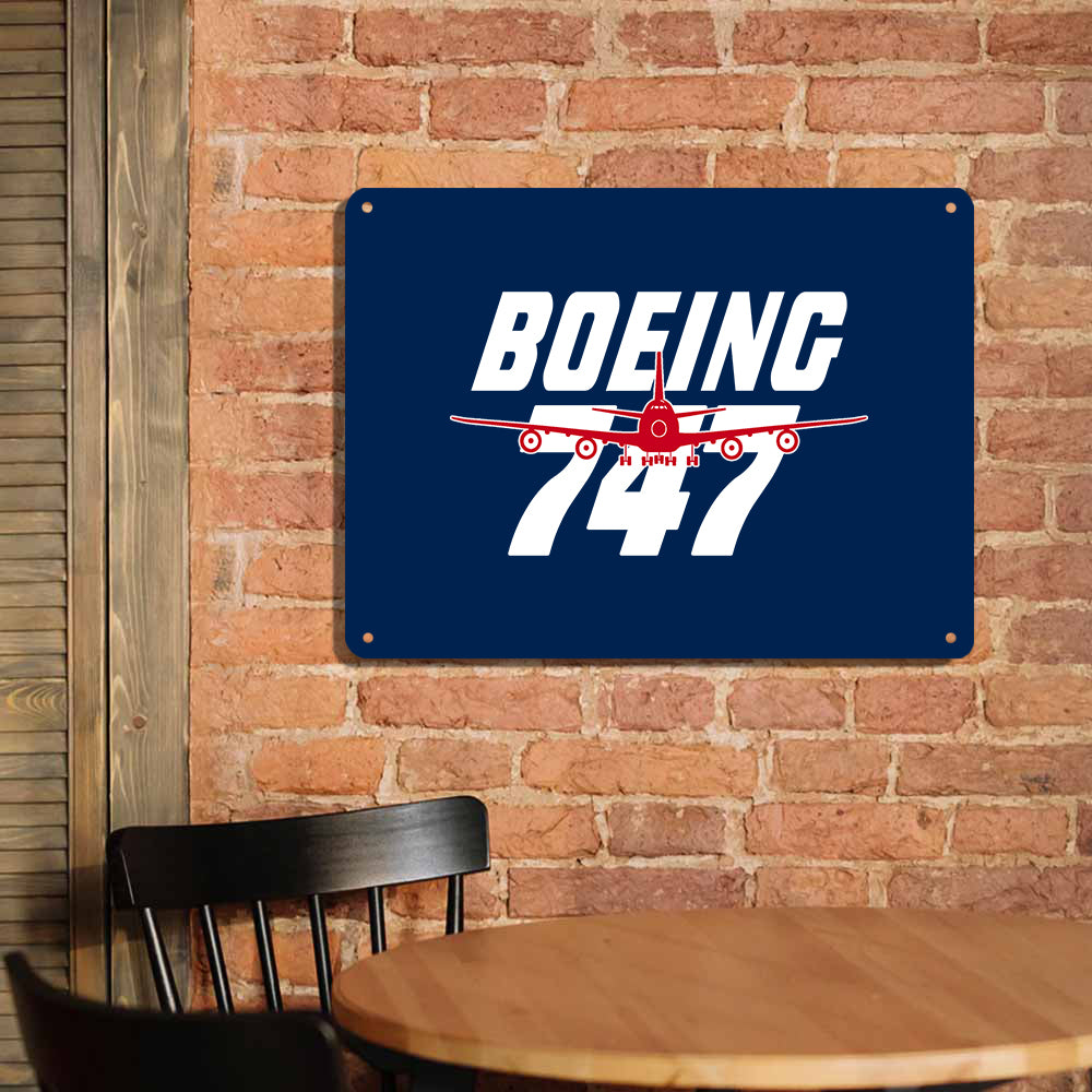 Amazing Boeing 747 Printed Metal Sign
