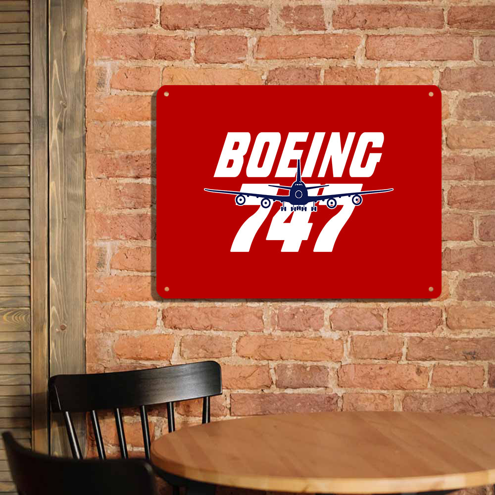 Amazing Boeing 747 Printed Metal Sign