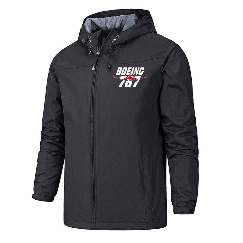 Amazing Boeing 767 Designed Rain Jackets & Windbreakers