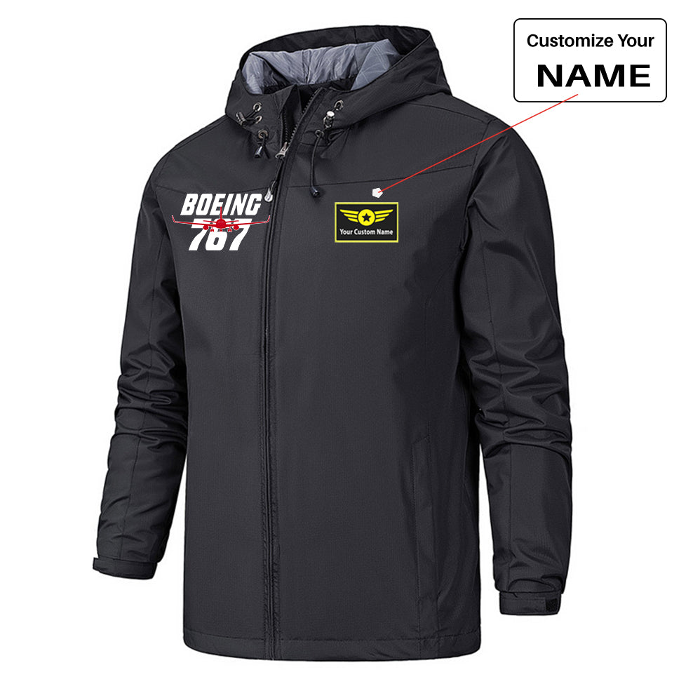 Amazing Boeing 767 Designed Rain Jackets & Windbreakers