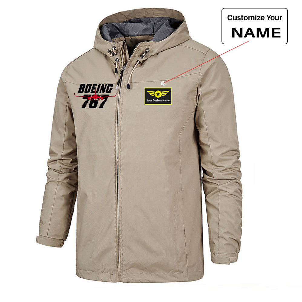 Amazing Boeing 767 Designed Rain Jackets & Windbreakers