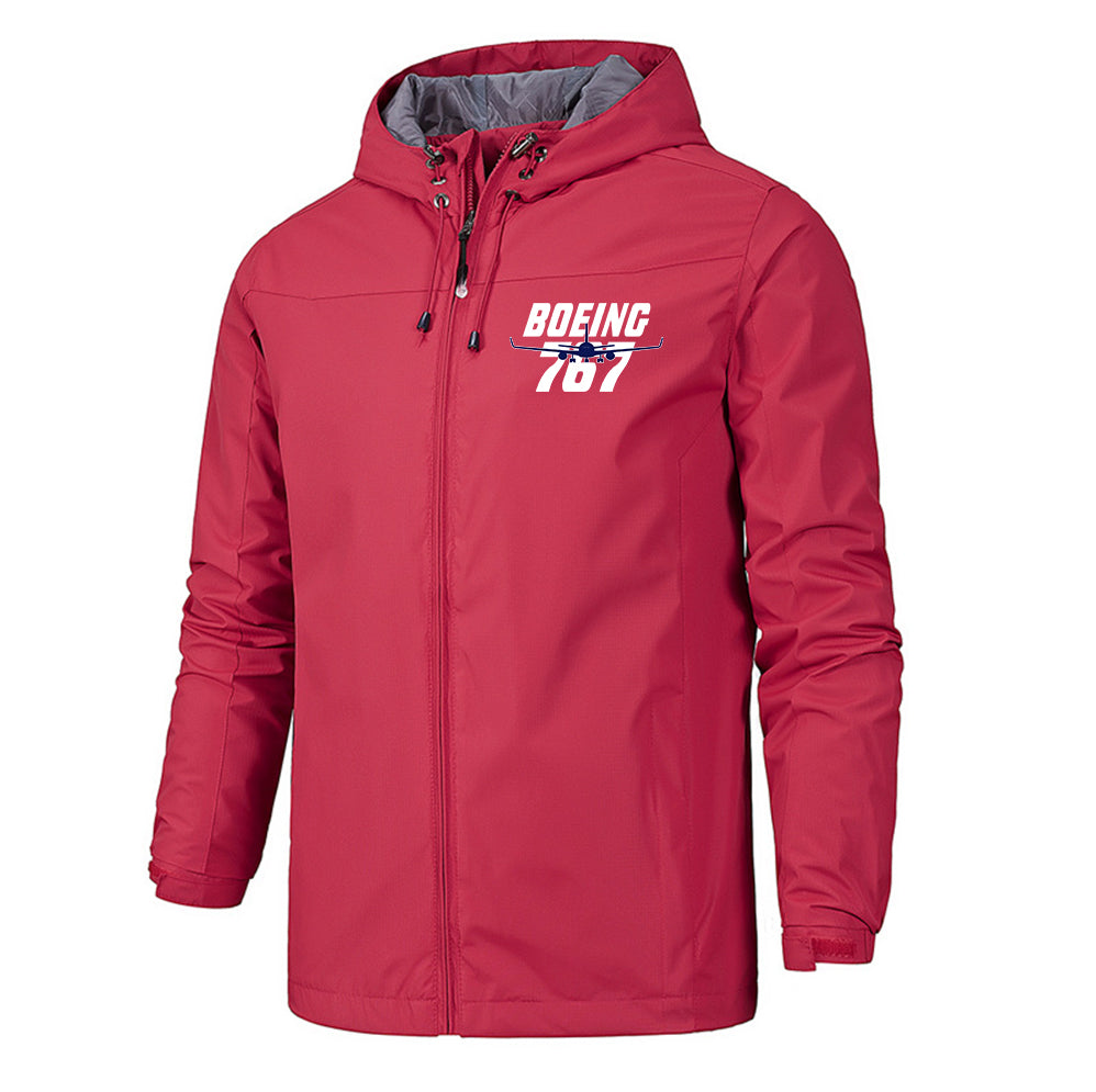 Amazing Boeing 767 Designed Rain Jackets & Windbreakers
