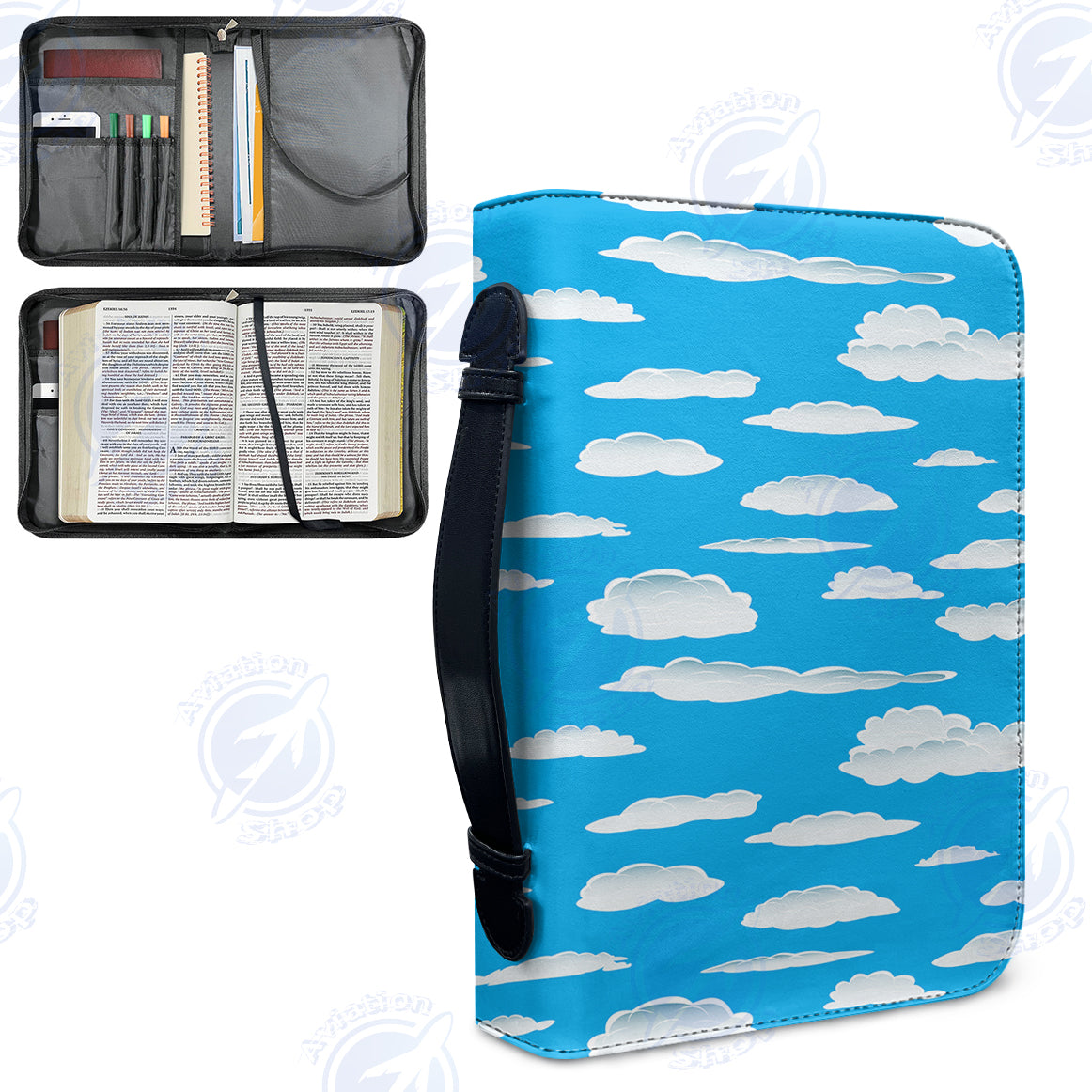 Amazing Clouds Designed PU Accessories Bags